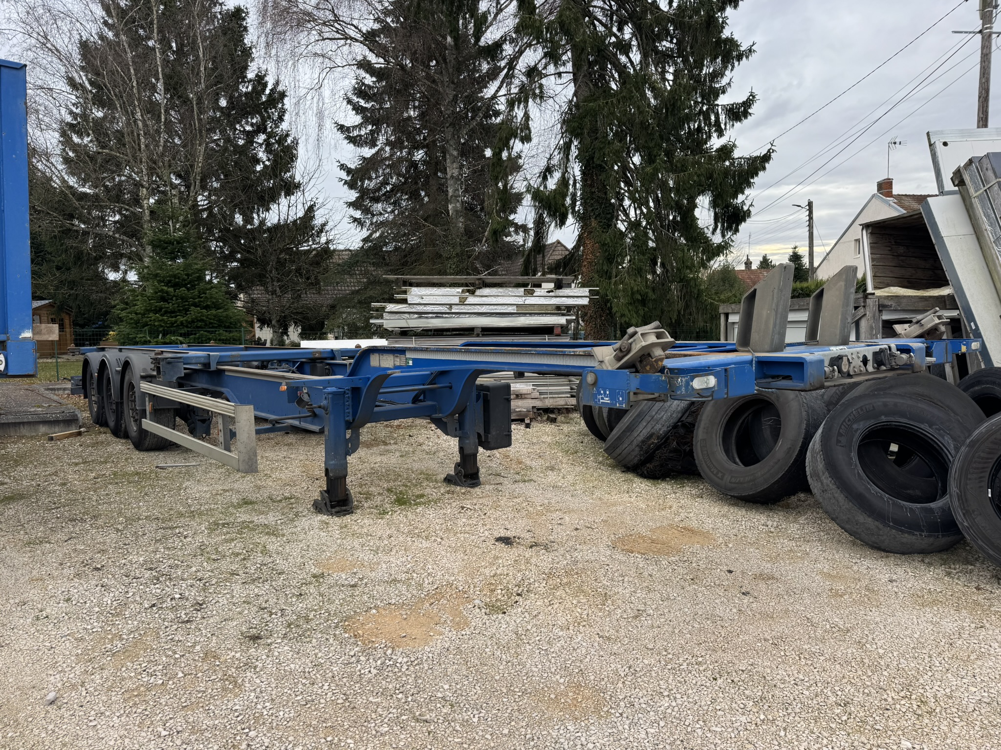 Vehicule Semi-remorque Porte Containers ASCA 3 essieux