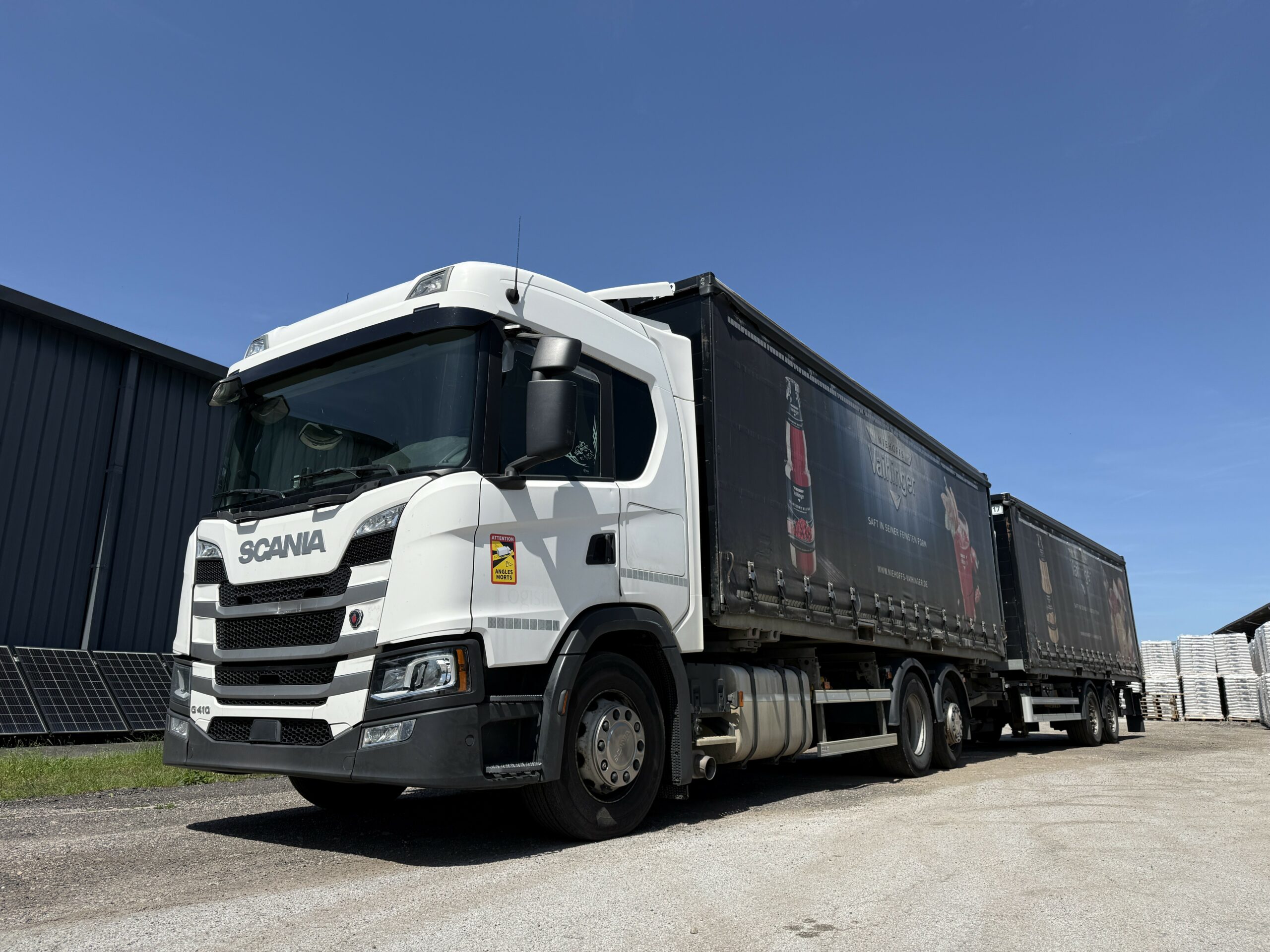 Vehicule Porteur Scania G410 B6X2*4NB – Remorque Porte container avec caisse mobile PLSC