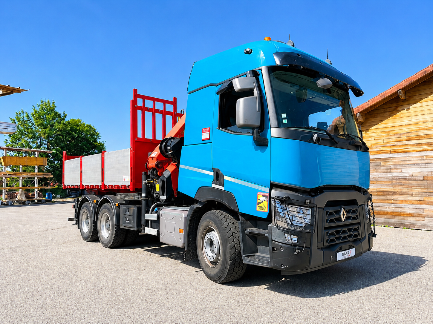 Vehicule RENAULT T480 6×4 Benne Vétard Grue Palfinger PK34002-SH